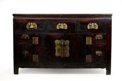 Antique Chinese Solid Elm Sideboard Quing Dynasty, circa 1850