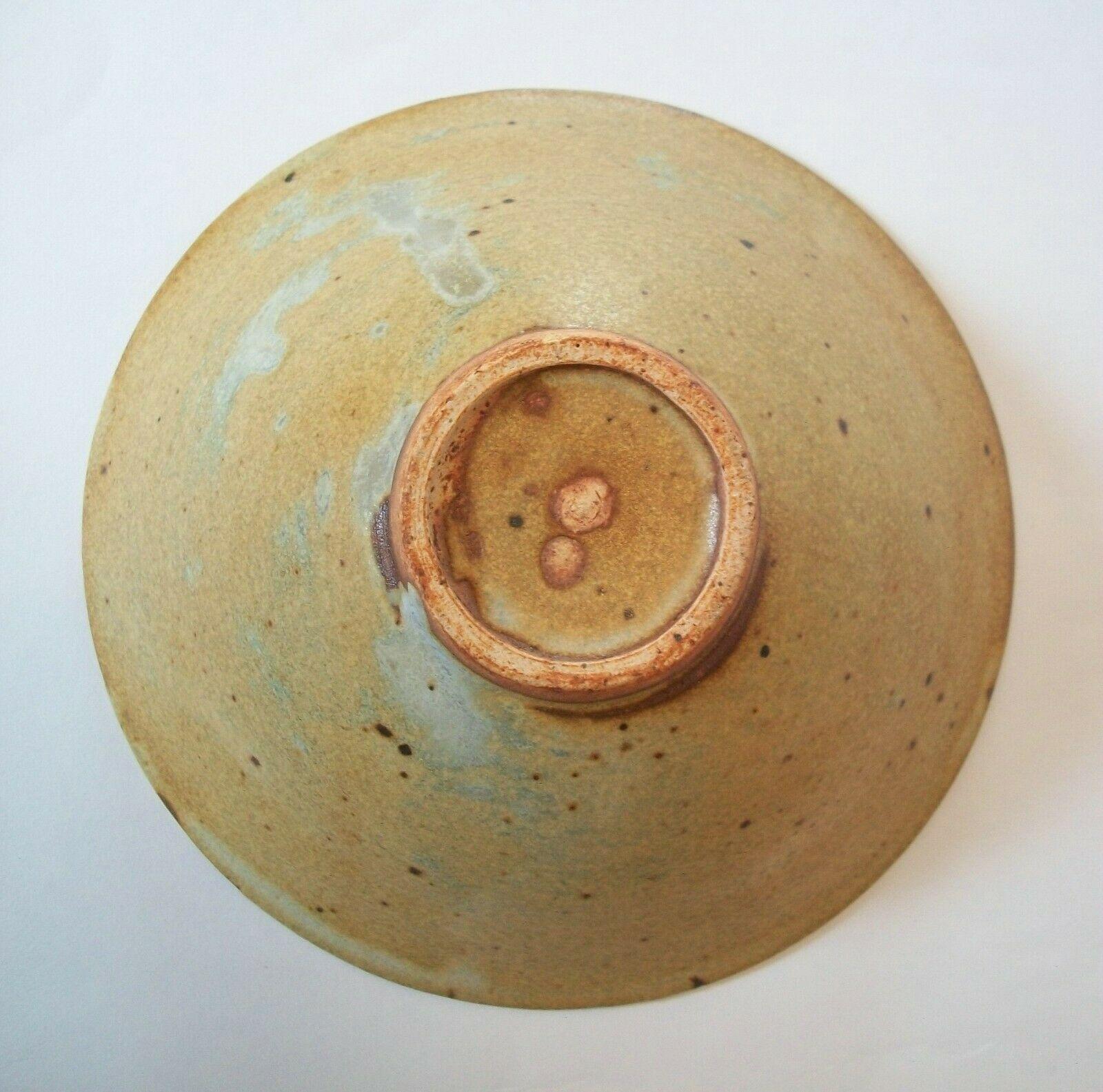 Chinese Song Style Jun Type Bowl, Caramel Glaze with Celadon Splashes For Sale 1