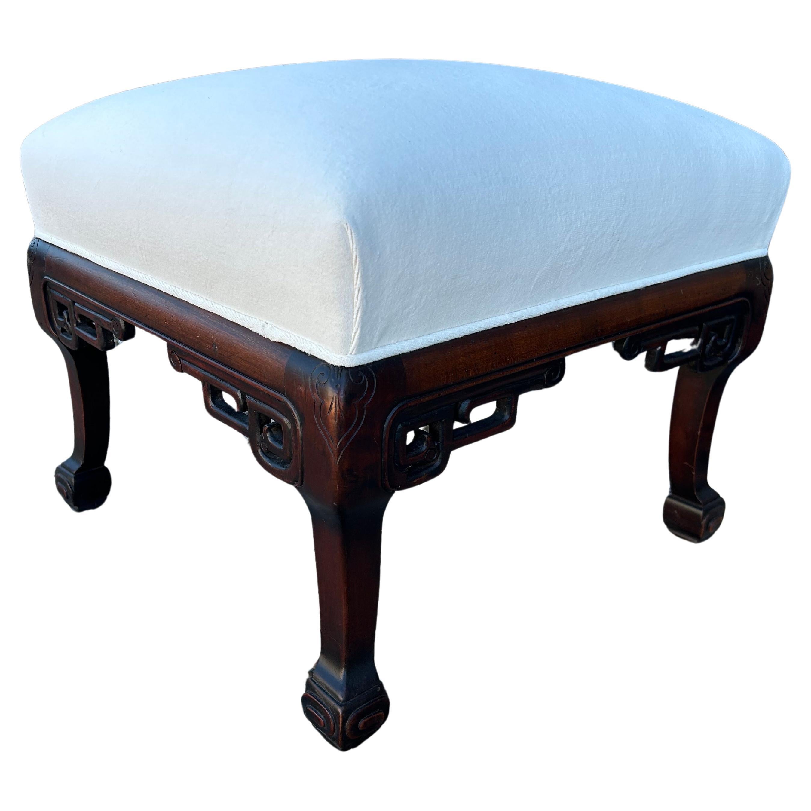 Antique Chinese Square Bench Or Ottoman For Sale 1