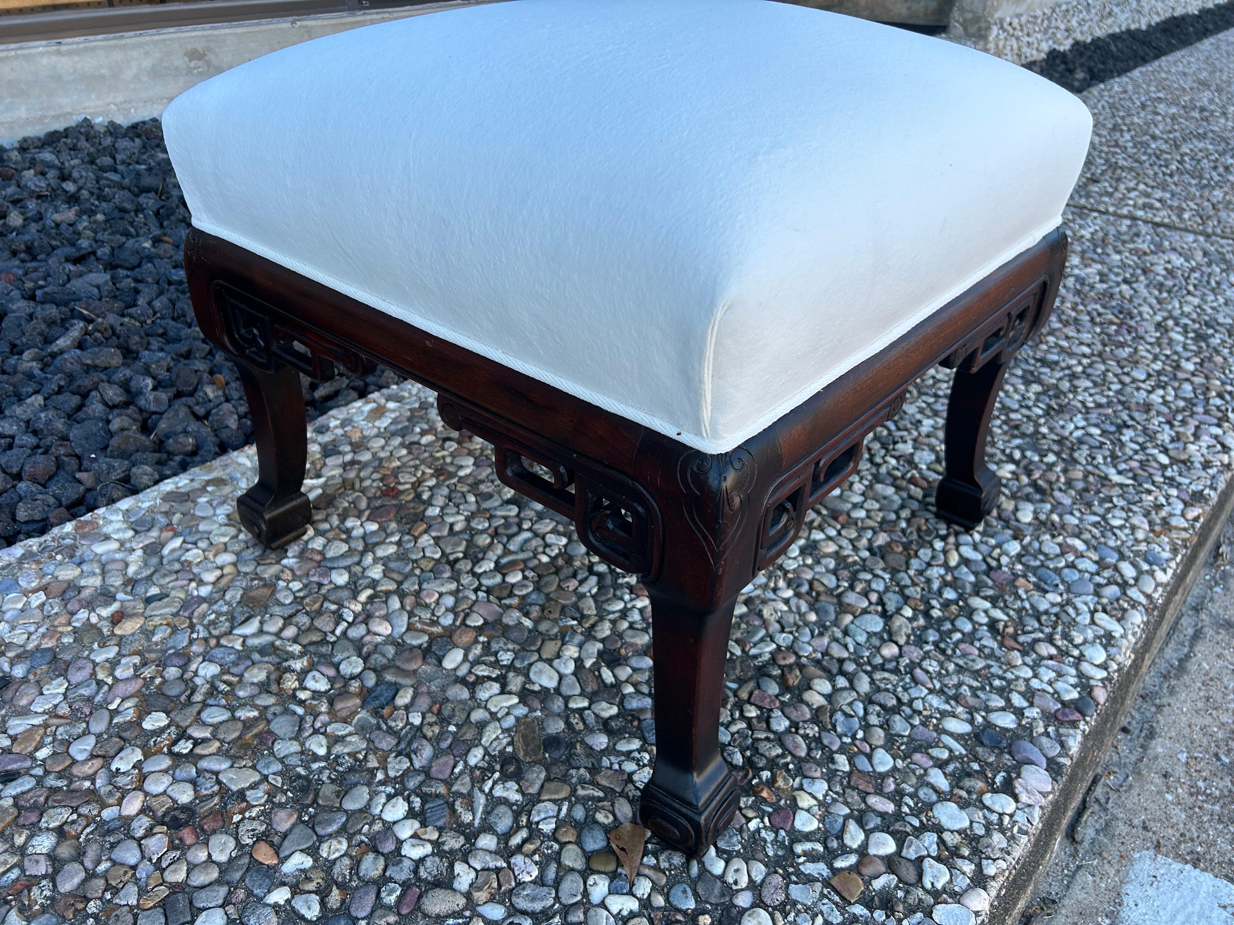 Antique Chinese Square Bench Or Ottoman For Sale 3