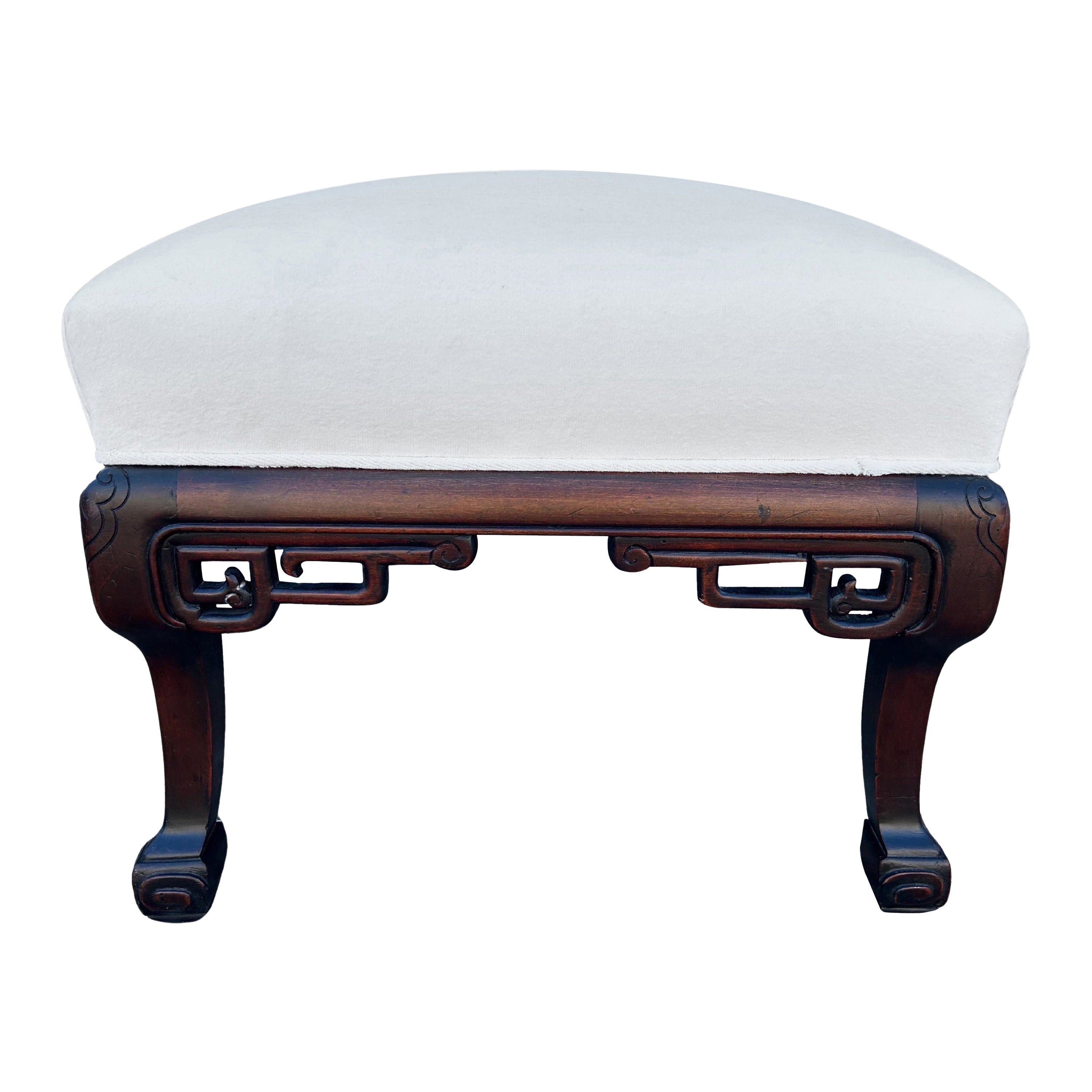 Antique Chinese Square Bench Or Ottoman