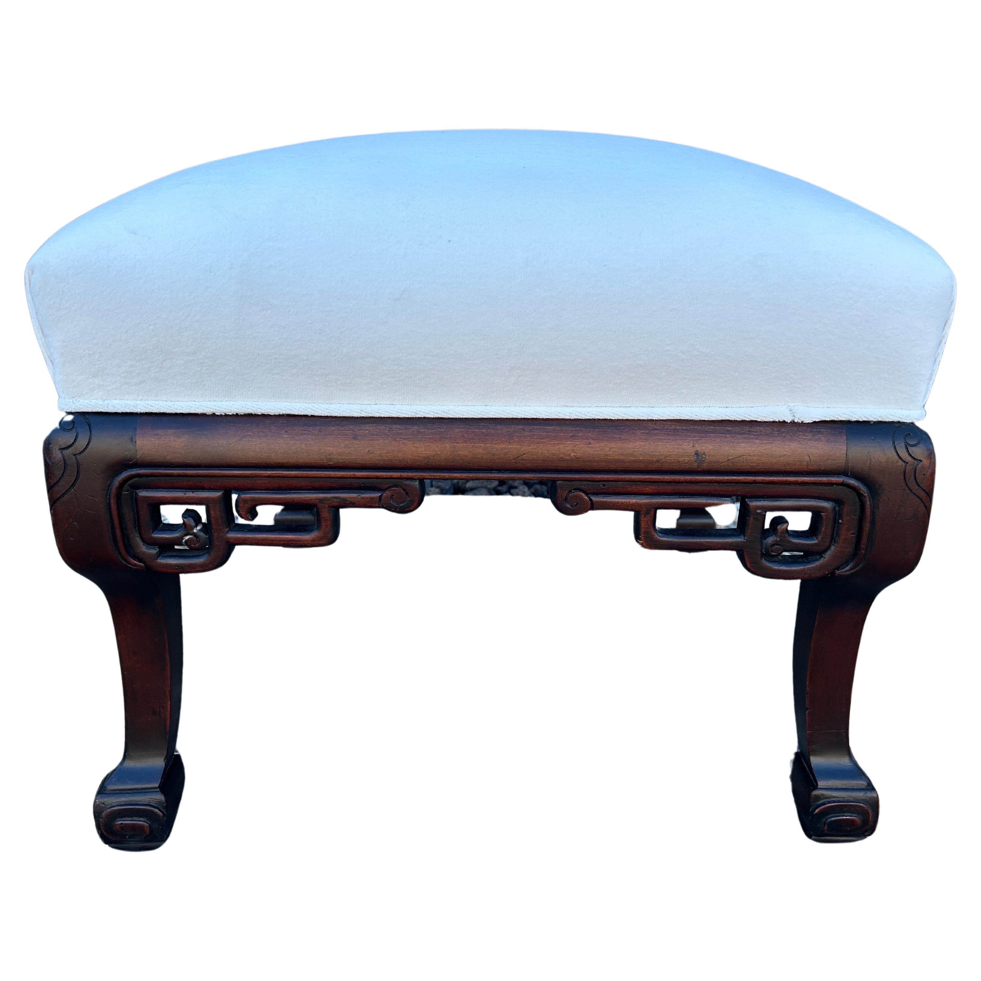 Antique Chinese Square Bench Or Ottoman For Sale