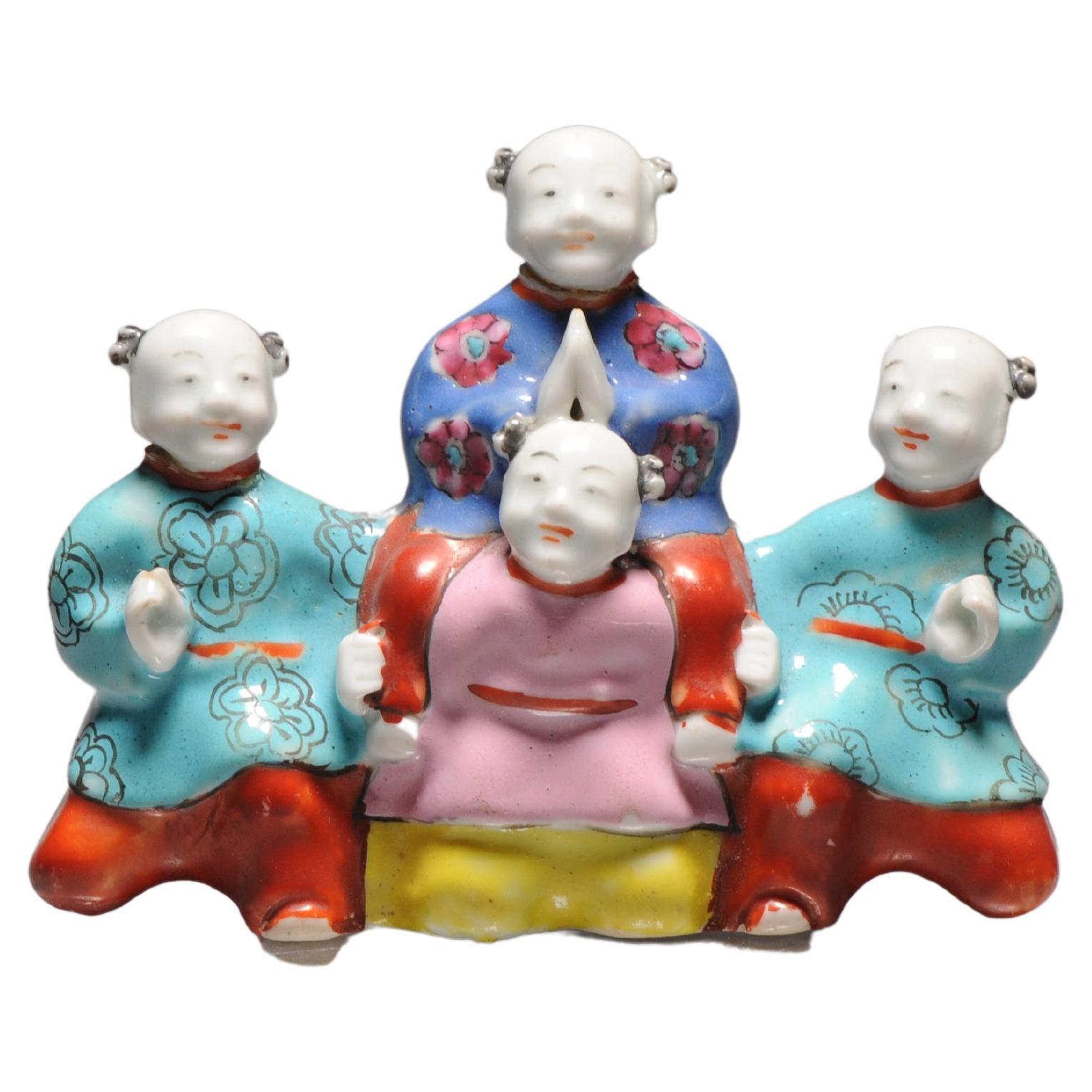 Antique Chinese Statue Porcelain Children Qianlong/Jiaqing Period Statue 18th C