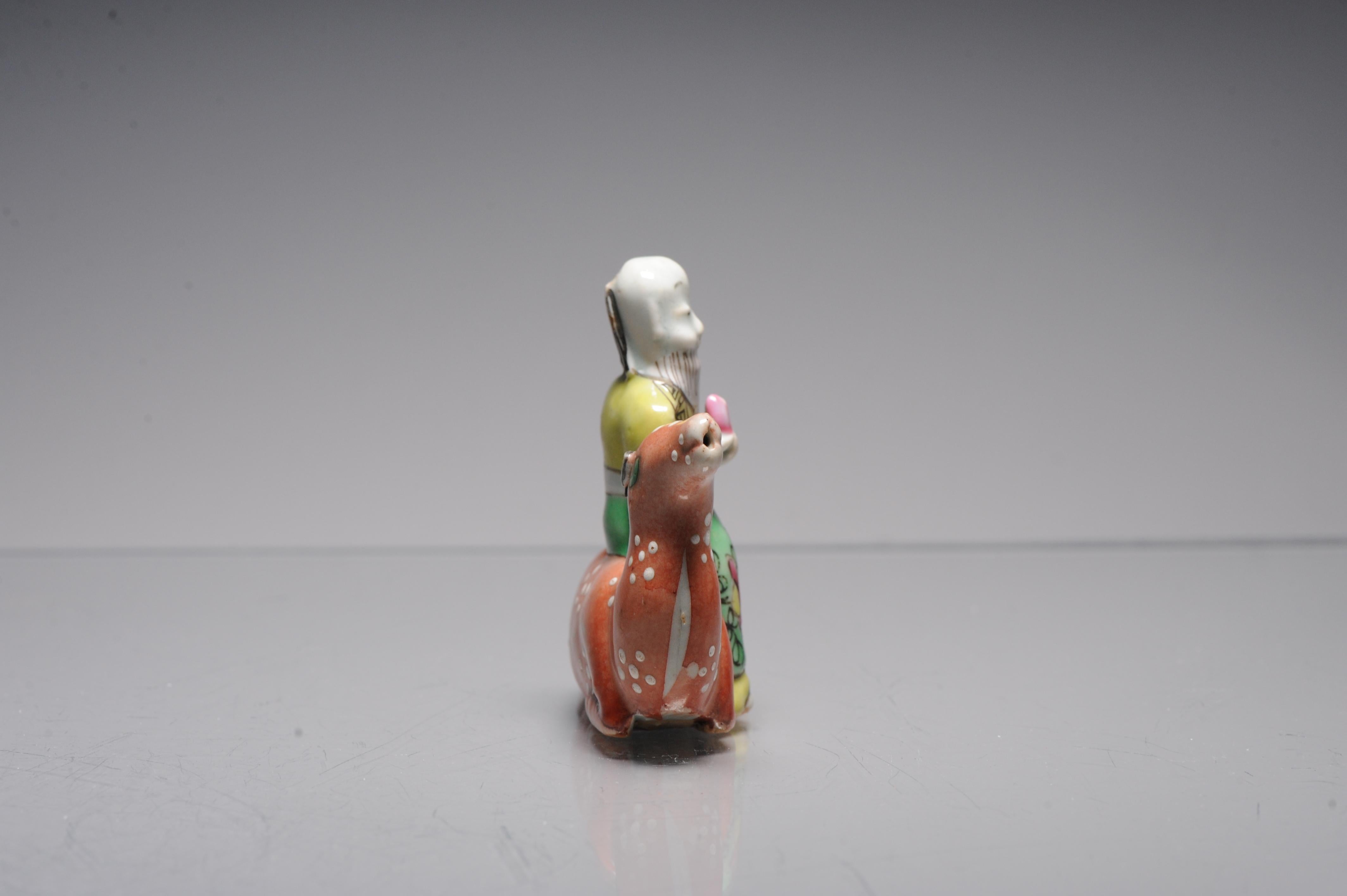 Qing Statue chinoise ancienne en porcelaine représentant l'immortel camel Qianlong/Jiaqing, période en vente