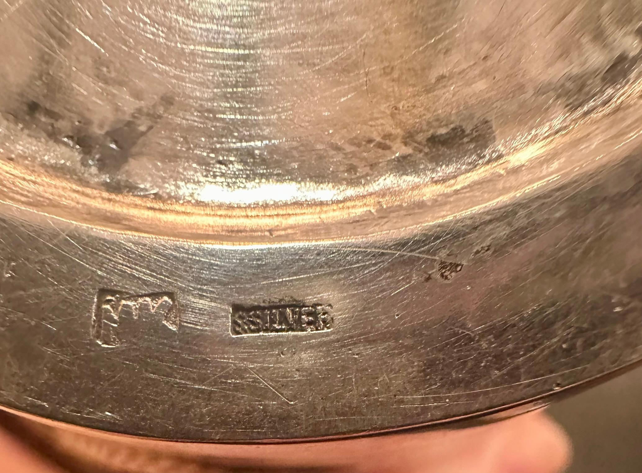 Ancien shaker à cocktail chinois en argent poinçonné avec dragon, vers 1910 1910 en vente 1