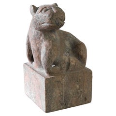 Antique Chinese Stone Cat Figurines