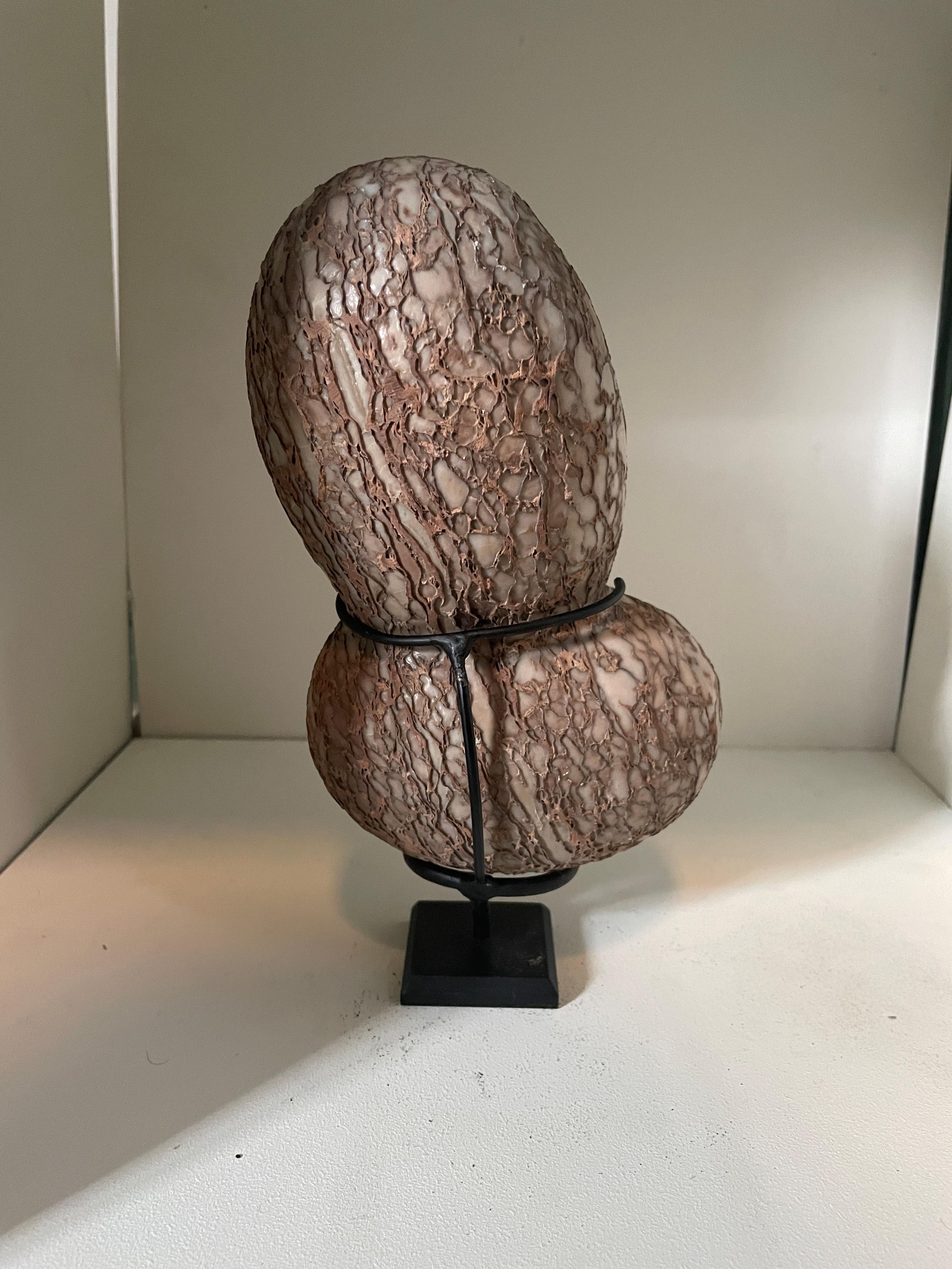 20th Century Antique Chinese Stone Egg Gongshi Suiseki For Sale