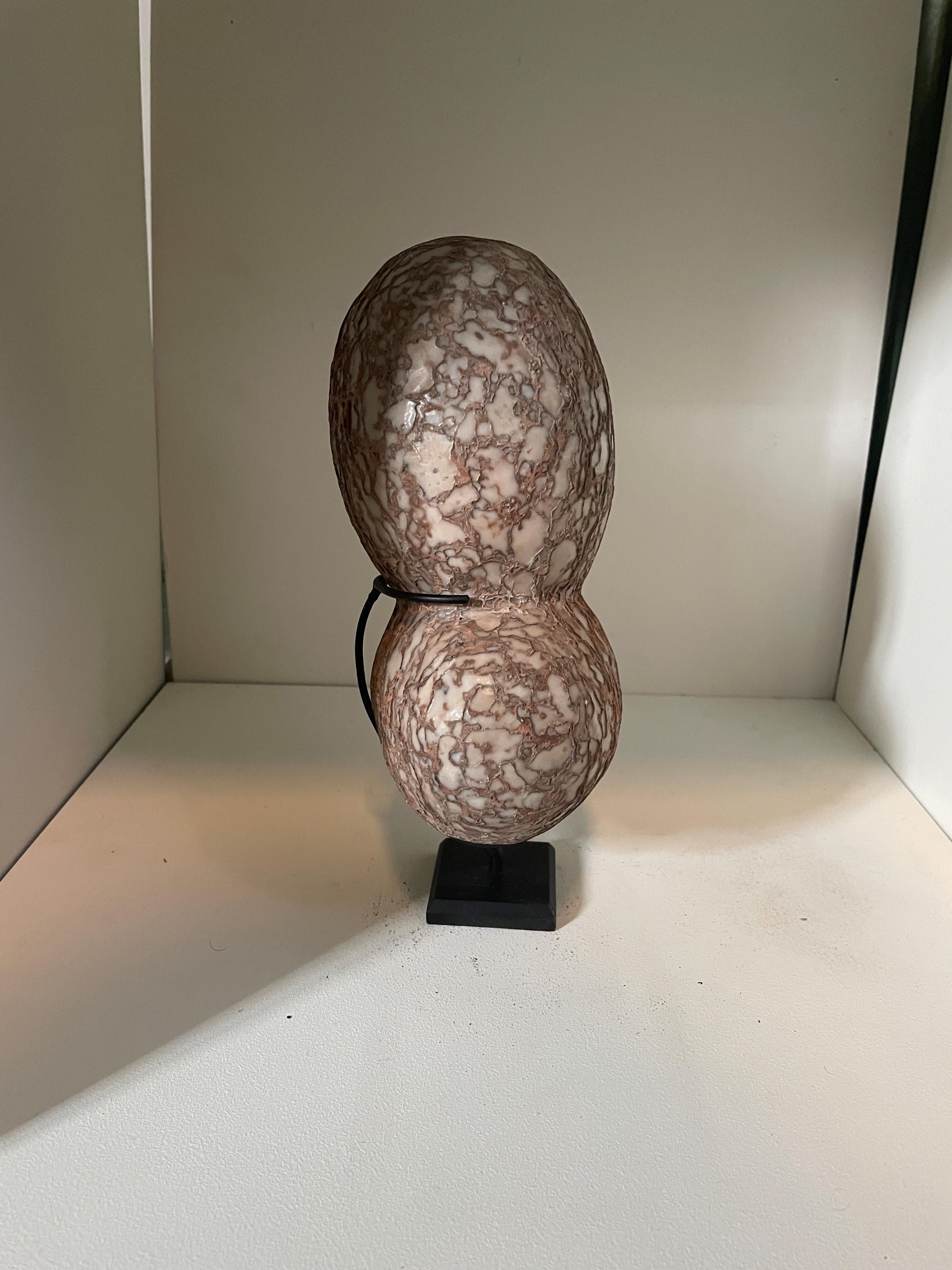 Antique Chinese Stone Egg Gongshi Suiseki For Sale 1