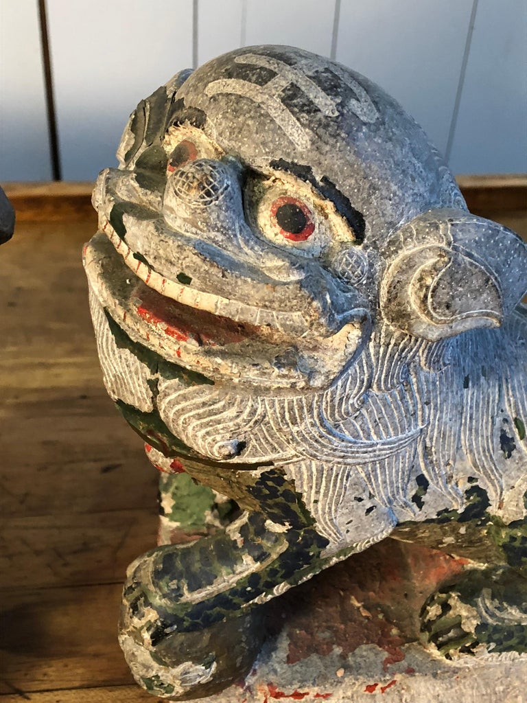 Antique Chinese Stone Foo Dogs at 1stDibs