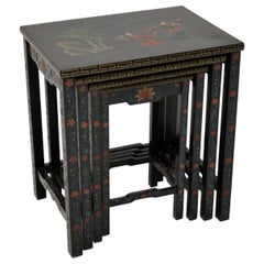 Antique Chinese Style Chinoiserie Nest of Tables