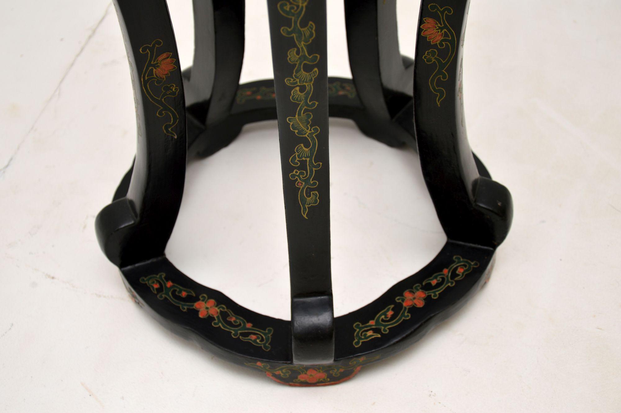 Antique Chinese Style Chinoiserie Plant Stand Jardiniere 4