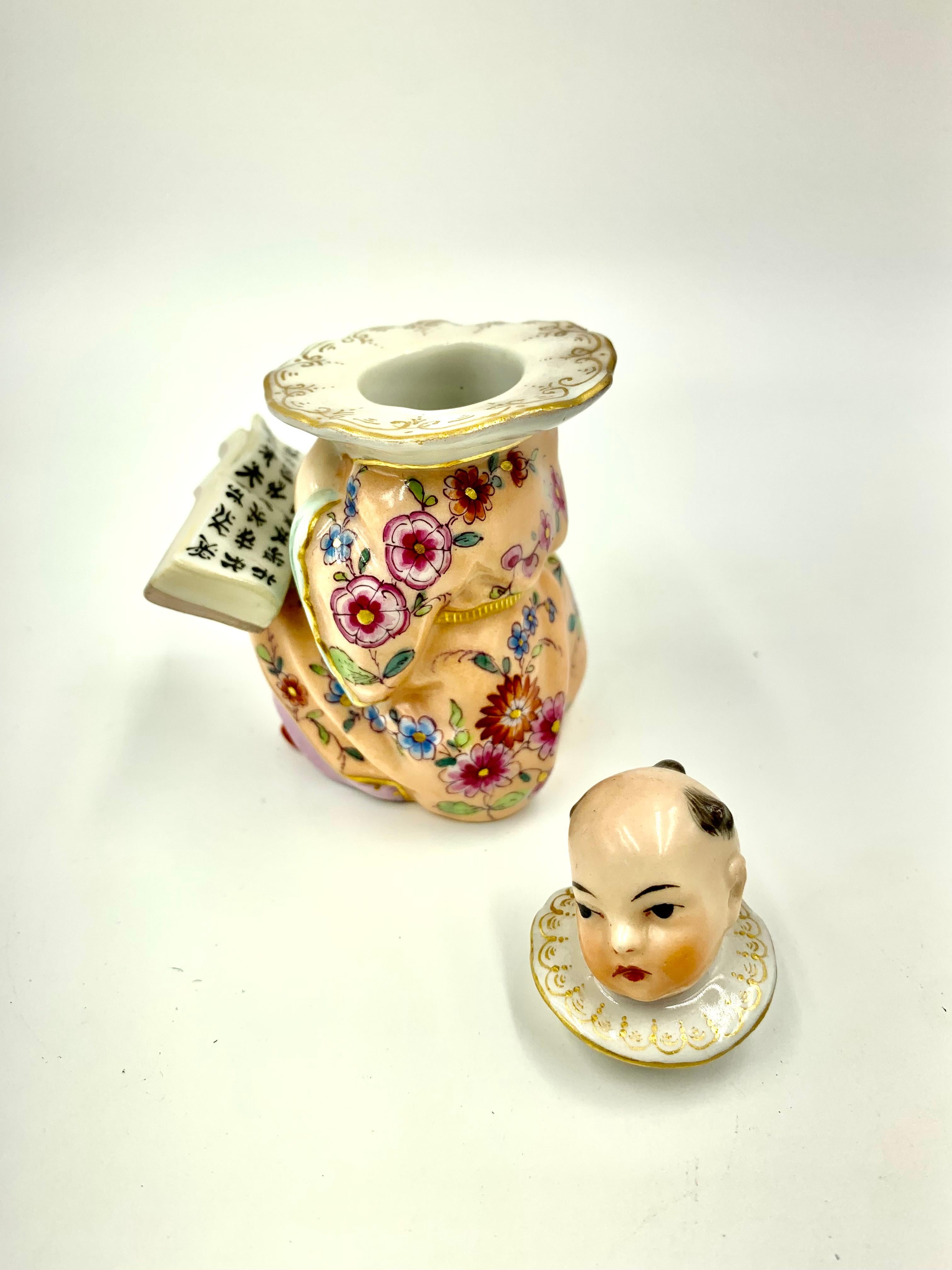 Antikes Tintenfass mit chinesischem Motiv, KPM Royal Porcelain Manufactory im Angebot 1
