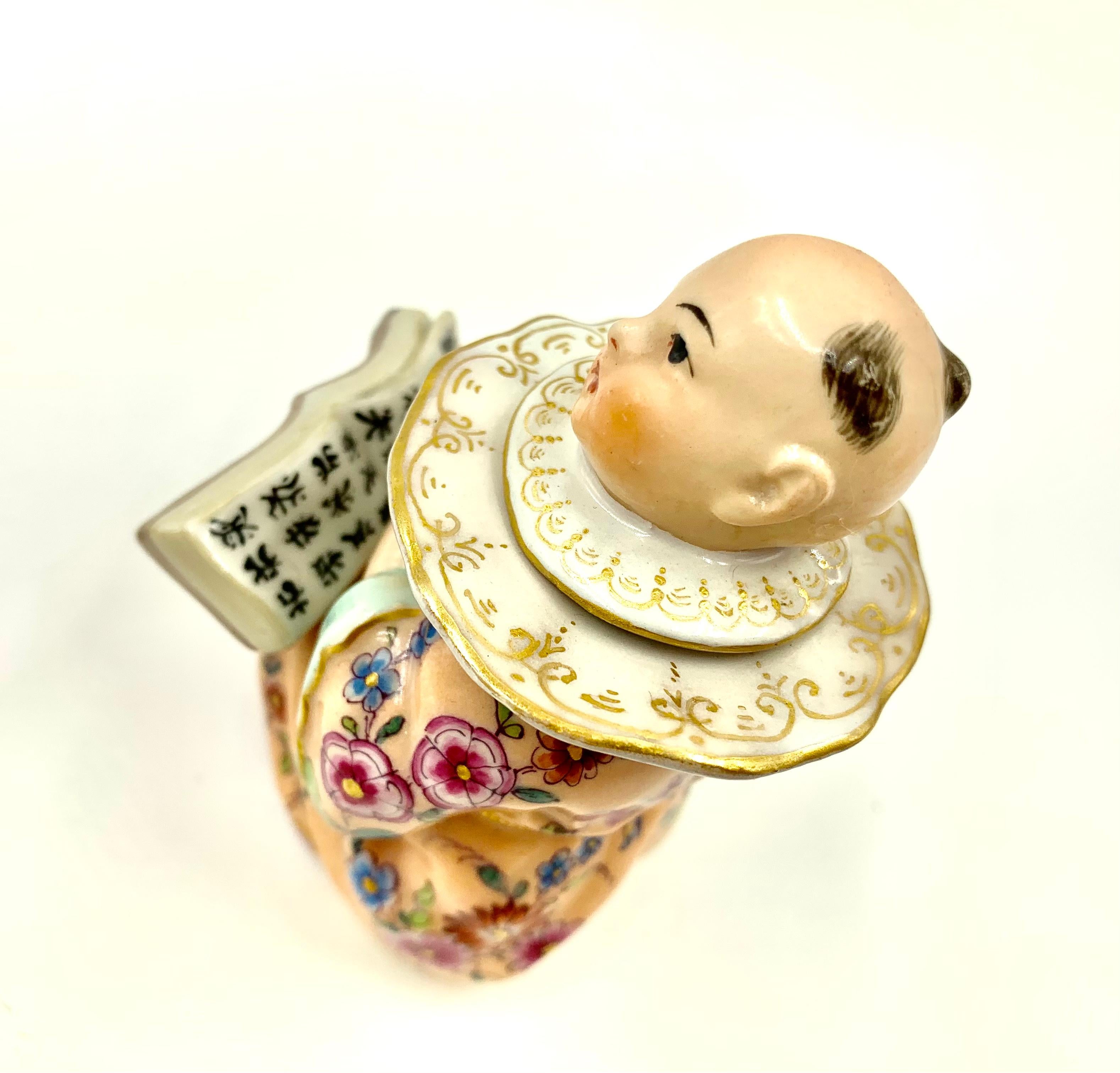 Antique Chinese Subject KPM Royal Porcelain Manufactory Figural Inkwell For Sale 2