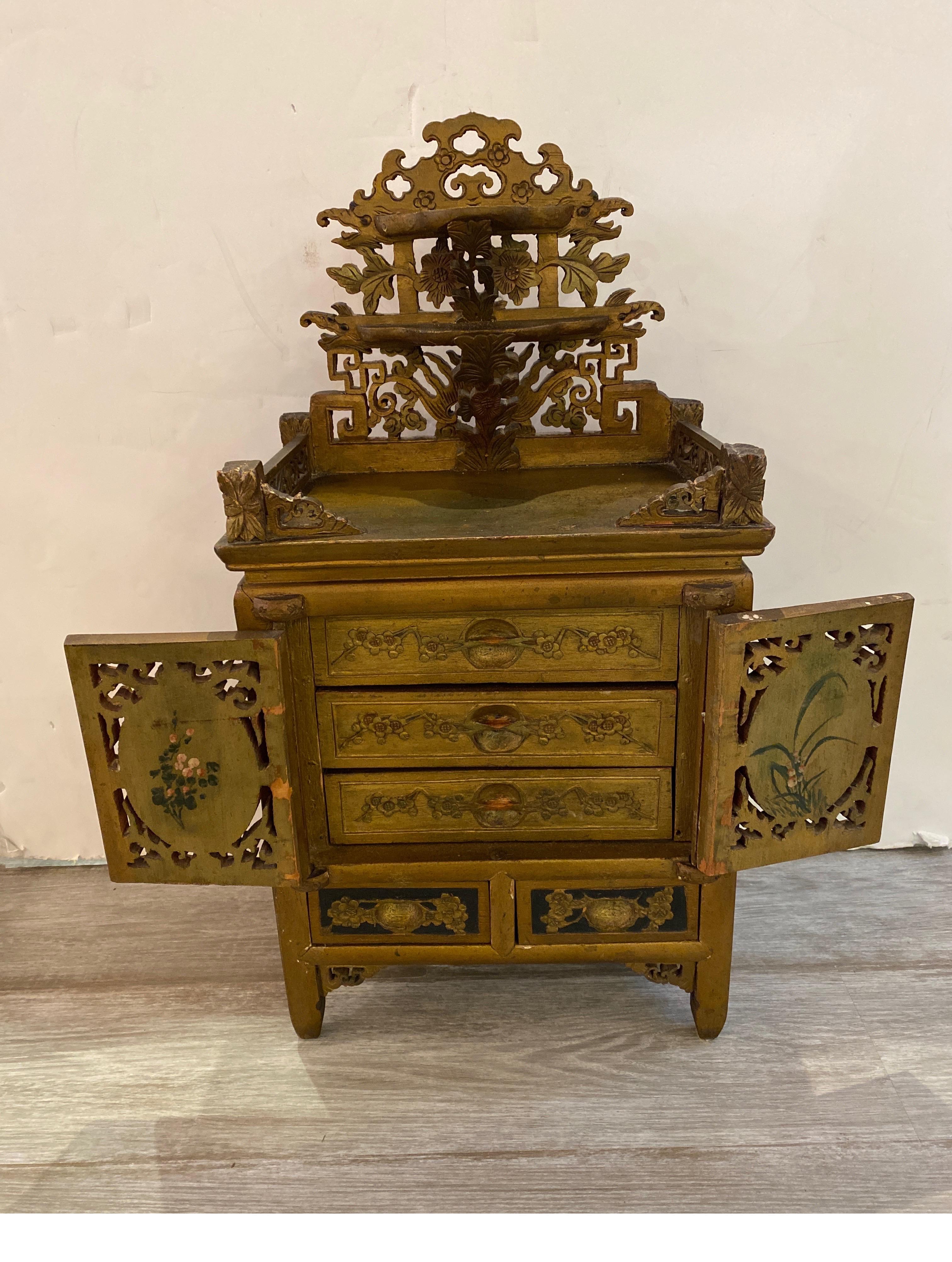 Antique Chinese Table Top Cabinet For Sale 1