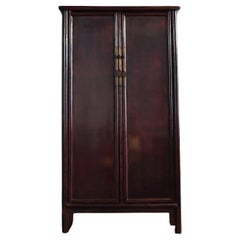 Antique Chinese Tapered Round Cornered Cabinet; Circa 1850 (Late Qing Dynasty)