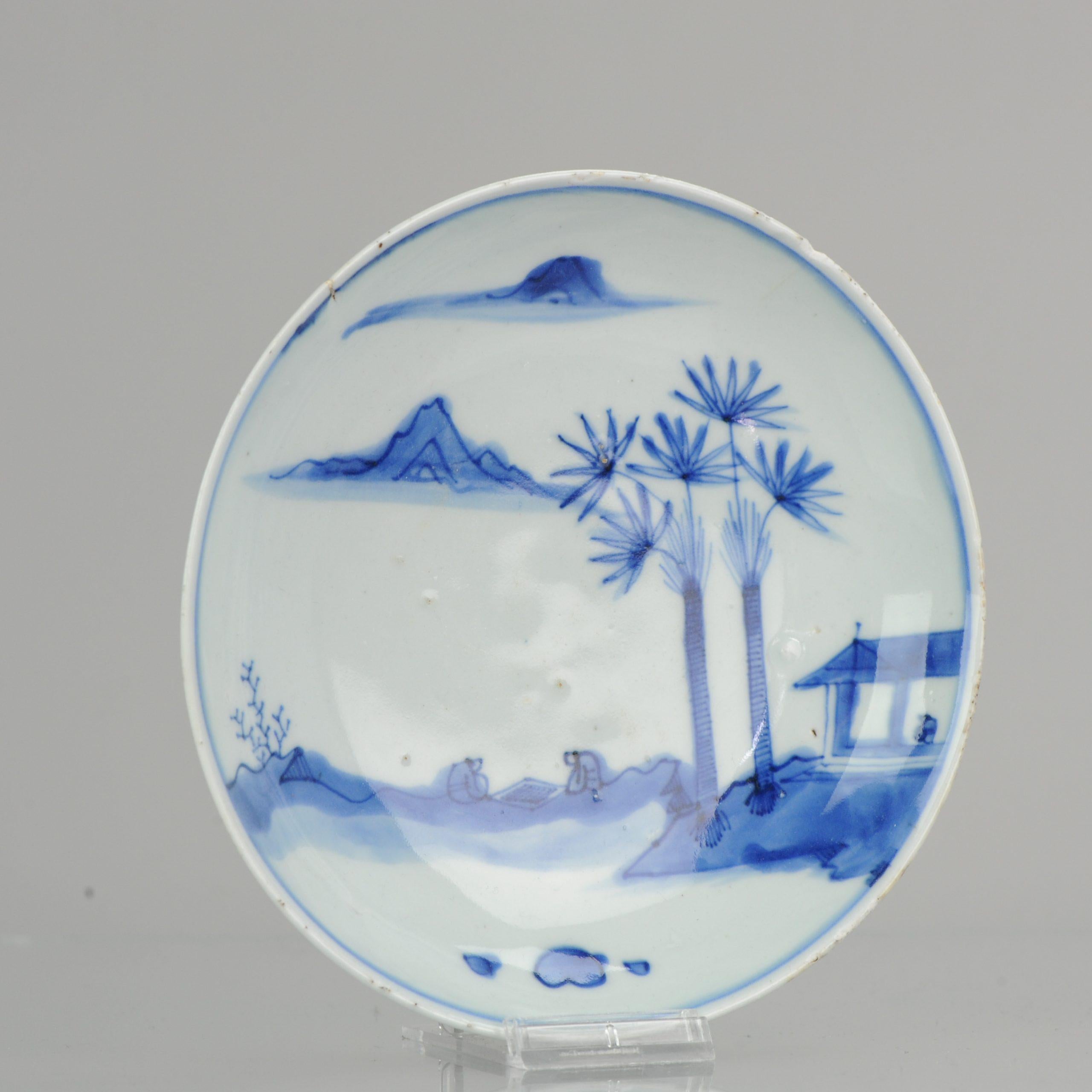 Antique Chinese Taste Kosometsuke Tianqi/Chongzhen Dish Porcelain Go players For Sale 6