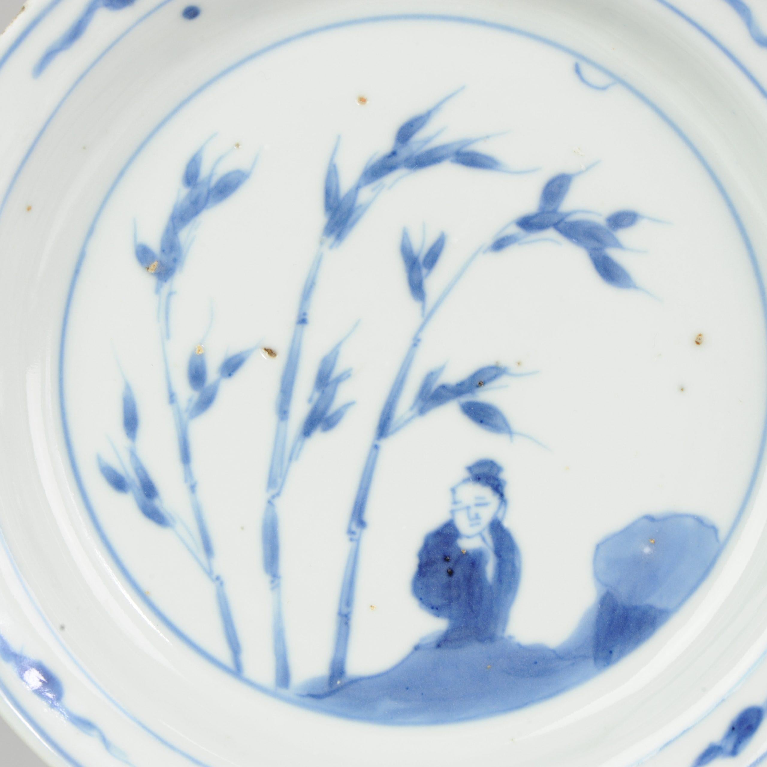 Antique Chinese Taste 17c Kosometsuke Tianqi/Chongzhen Dish Porcelain Mi For Sale 6