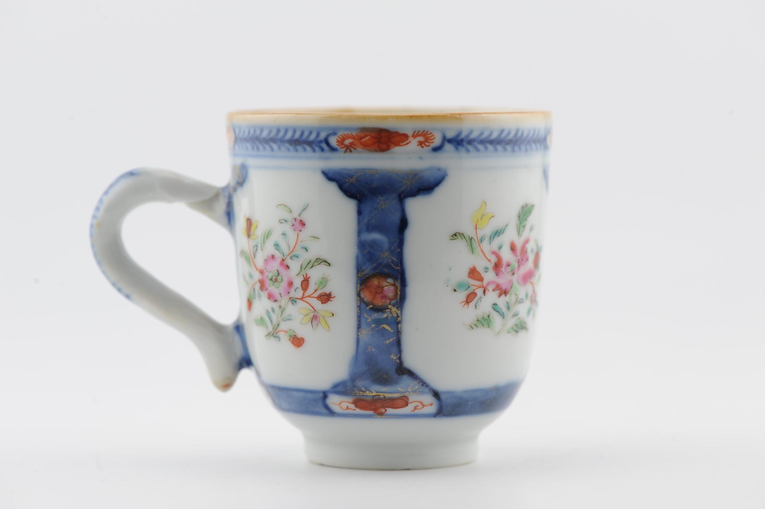 A nice Imari Rose coffee cup with beautiful flower scene. Qing Dynasty – Qing Period.

Additional information:
Material:  Porcelain & Pottery
Region of Origin: China
Emperor: Qianlong (1735-1796)
Period:  17th century
Decoration Type / Colour: Blue