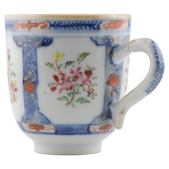 Antique Chinese Tea/Coffee Cup Flowers Yonzheng Porcelain