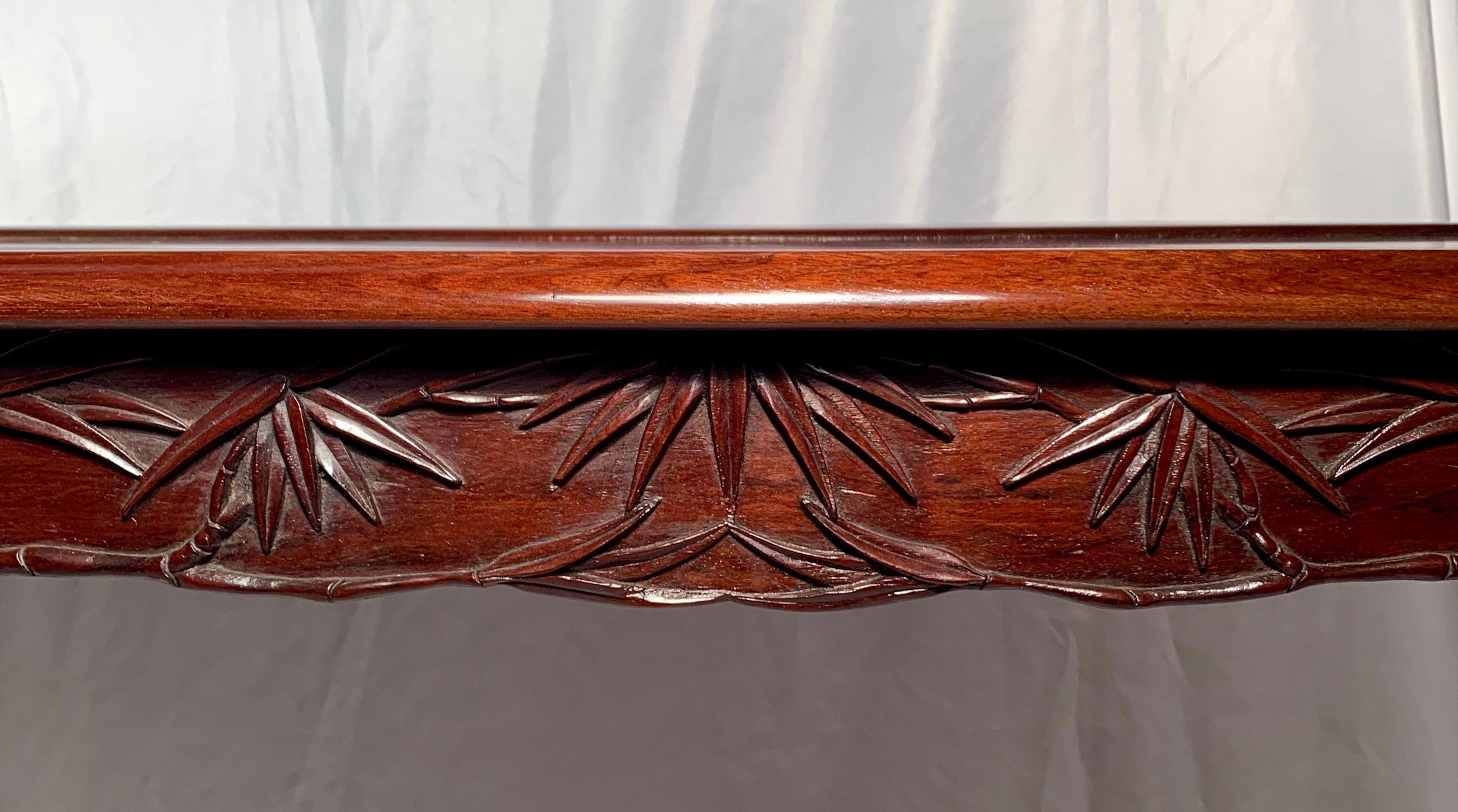 19th Century Antique Chinese Teakwood Window Seat, circa 1870 For Sale