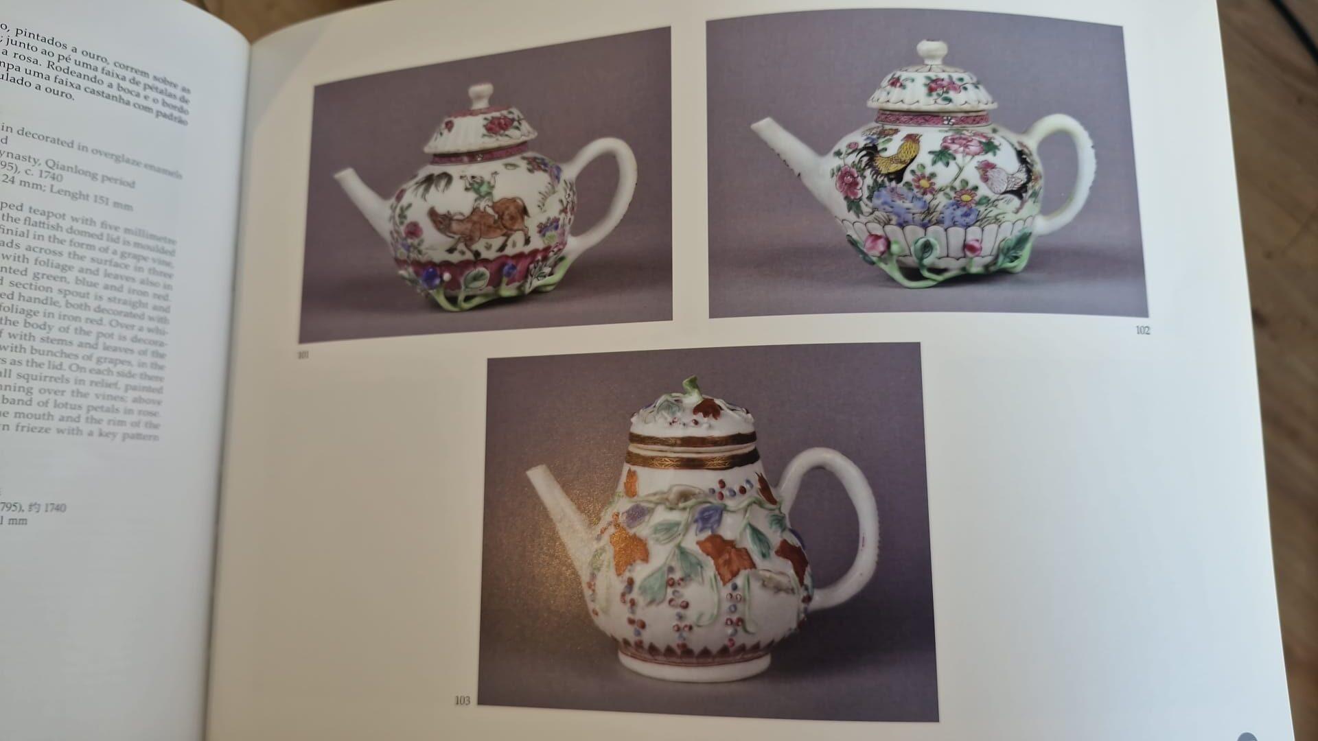 Antica teiera cinese con fiori a rilievo in porcellana Yongzheng in vendita 5
