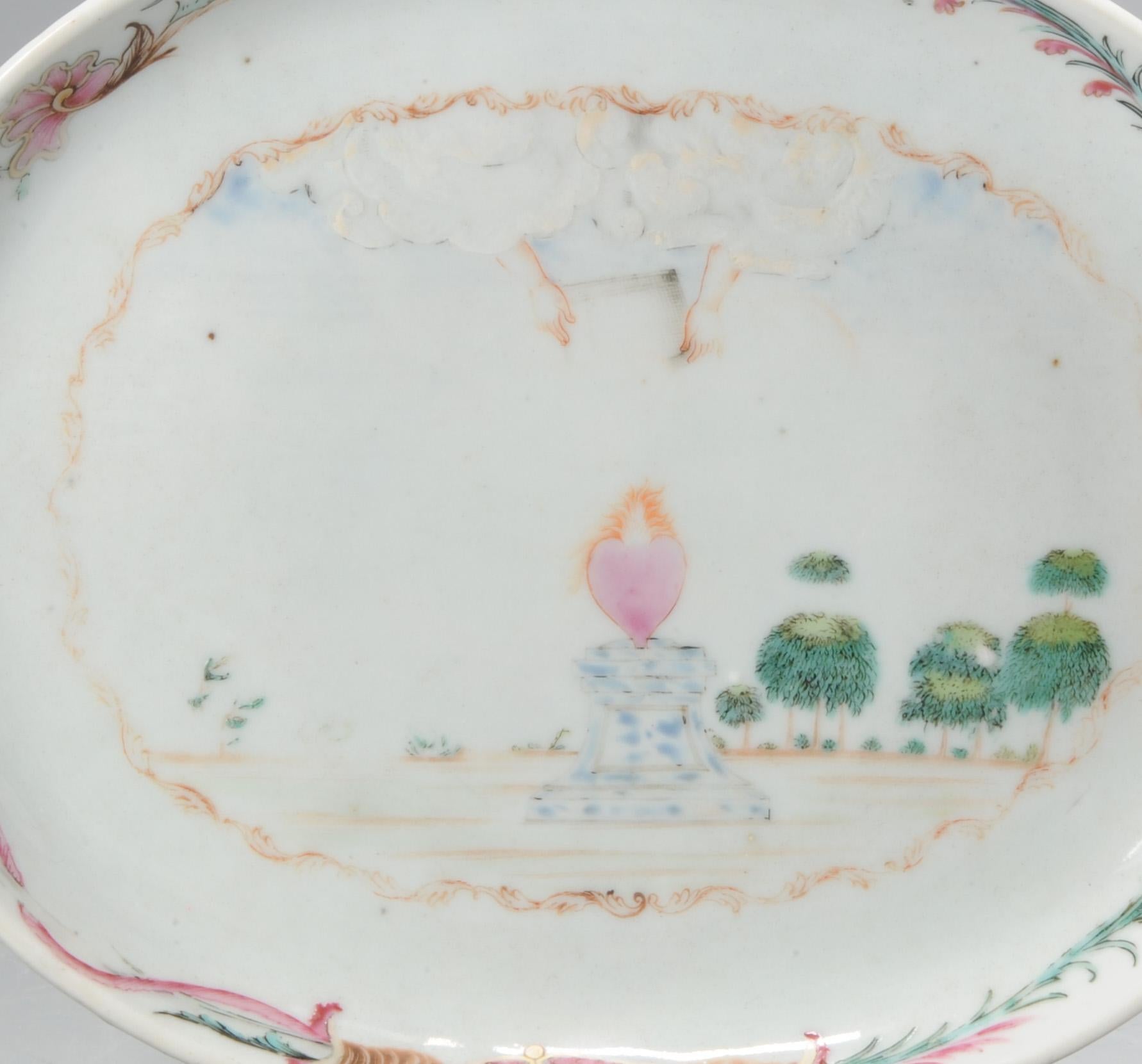 18th Century and Earlier Antique Chinese Teapot Porcelain Eternal Love Scene de Commande, 18th Century For Sale