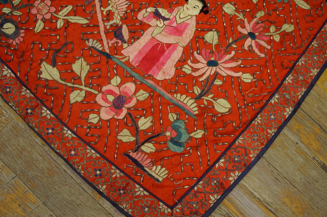 antique silk embroidery