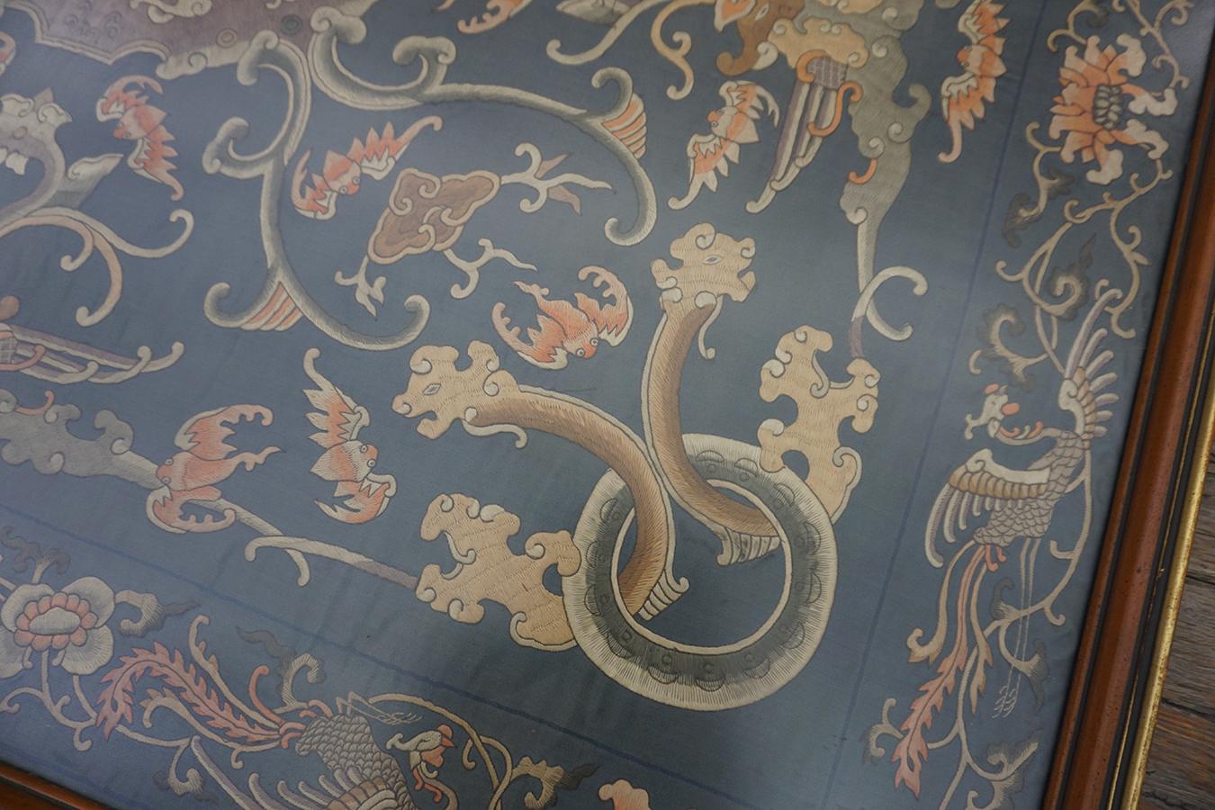 Early 19th Century Chinese Silk Embroidery ( 3' x 3'7