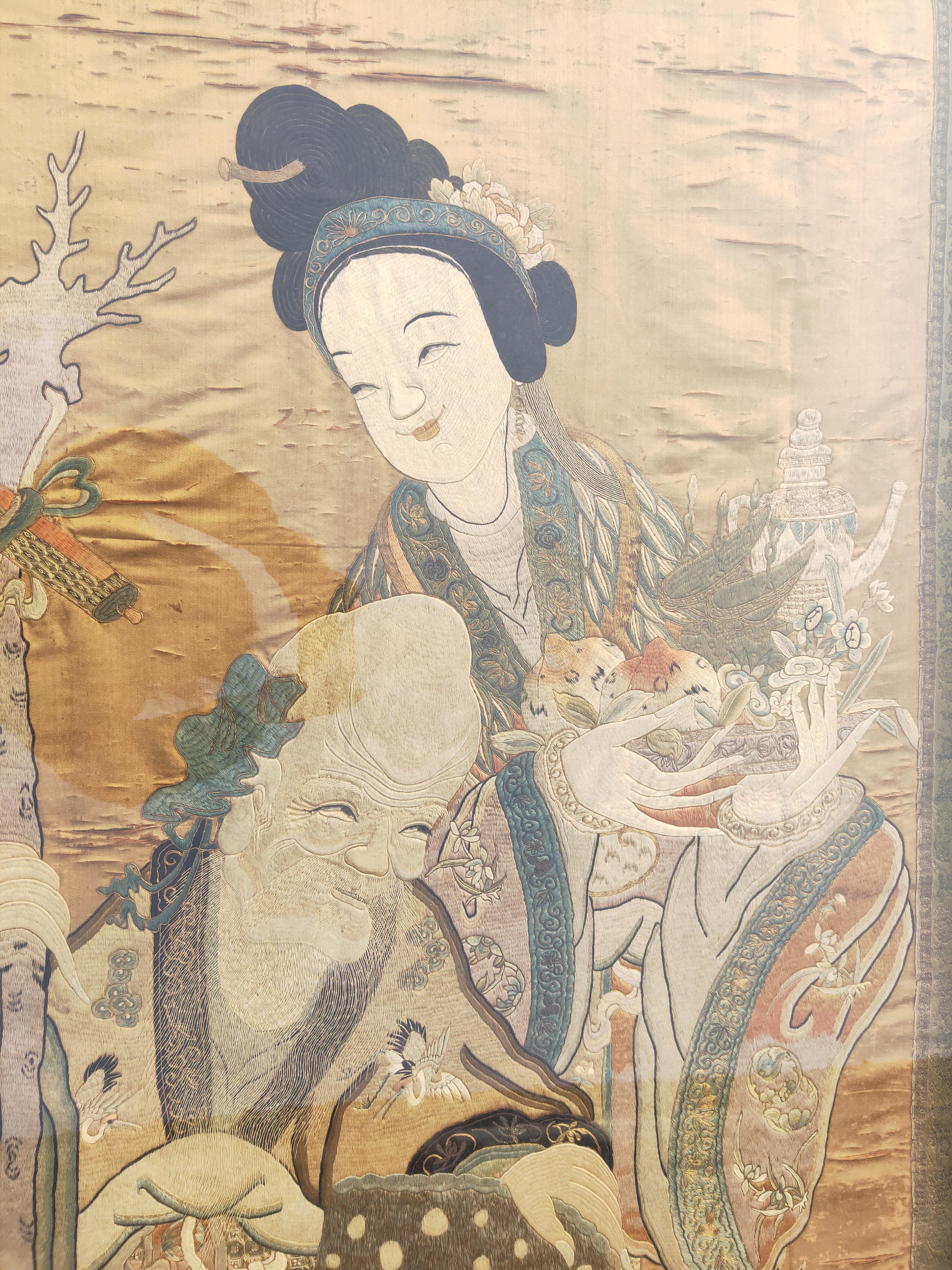 19th Century Chinese Silk Textile ( 3' 3