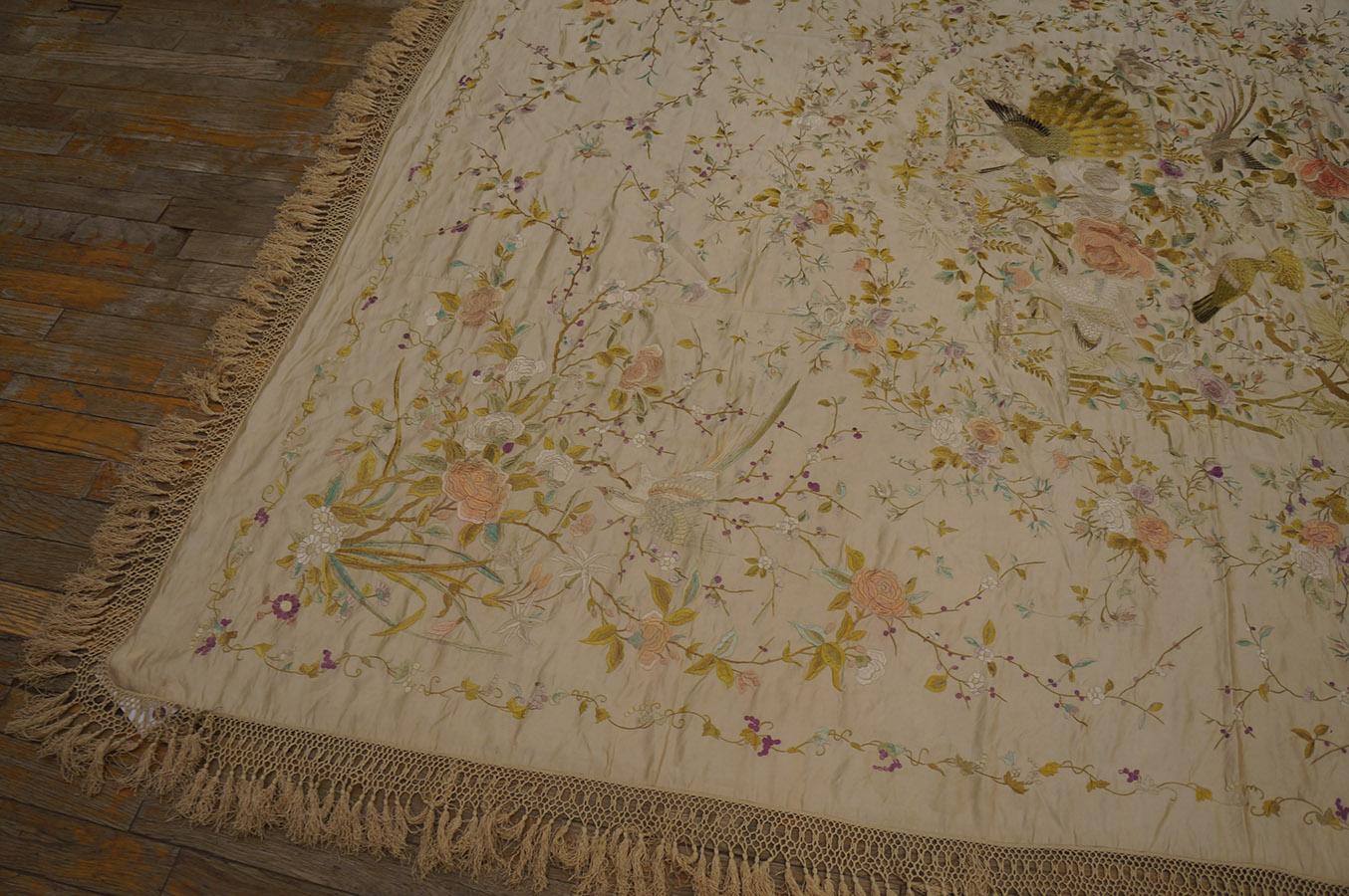 Late 19th Century Chinese Silk Embroidery ( 6'2'' x 9'8''- 188 x 295 ) For Sale 5