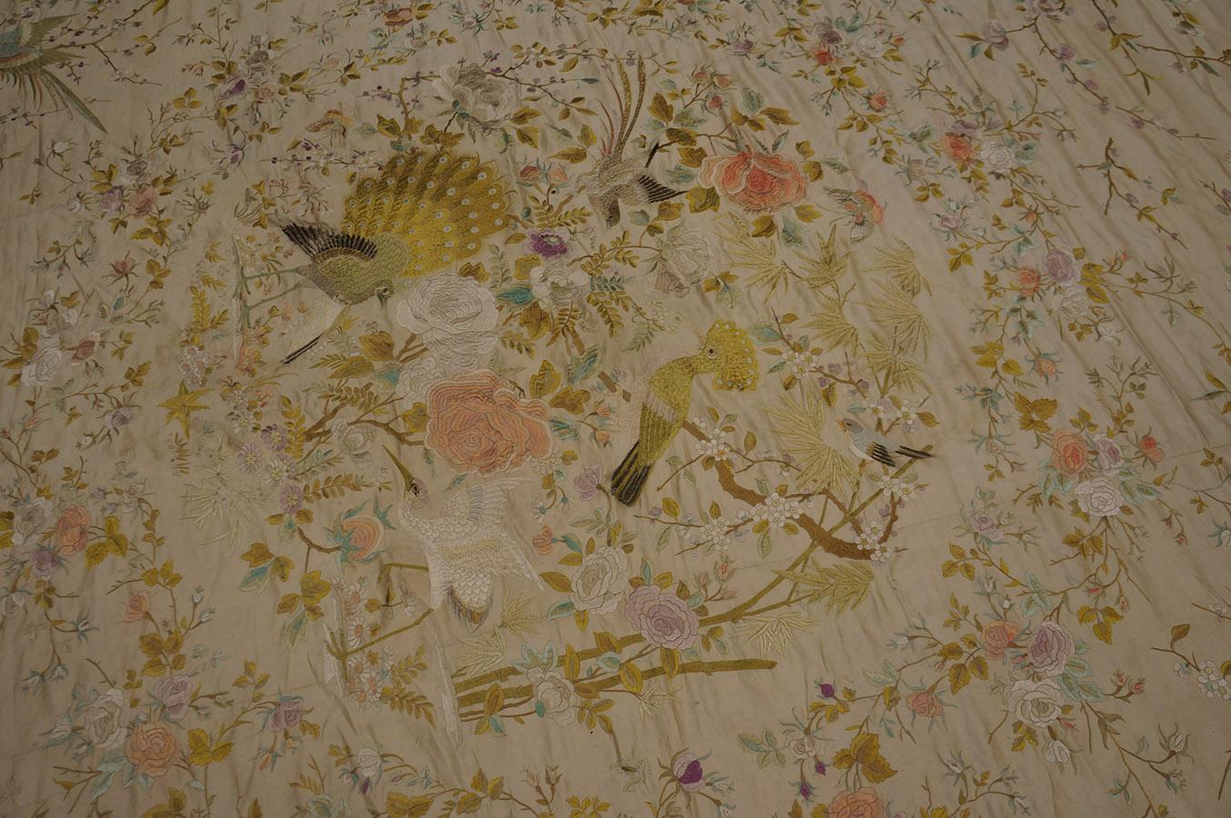 Late 19th Century Chinese Silk Embroidery ( 6'2'' x 9'8''- 188 x 295 ) For Sale 6