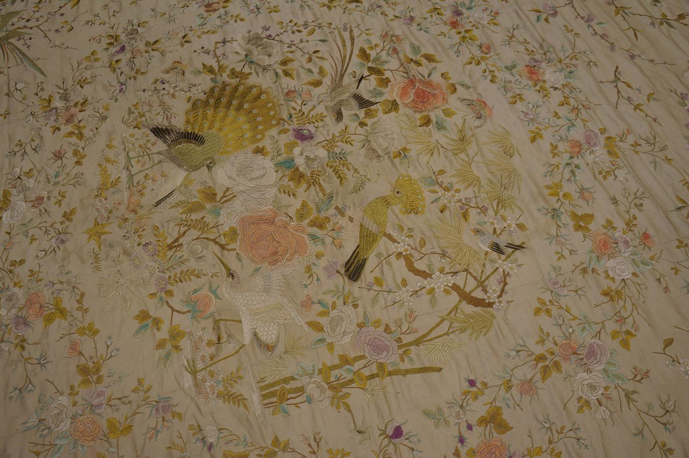 Late 19th Century Chinese Silk Embroidery ( 6'2'' x 9'8''- 188 x 295 ) For Sale 7