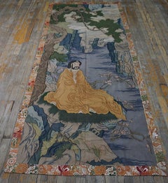 Mid 19th Century Chinese Silk Kesi Textile ( 3'3" x 7'6" - 99 x 229 )