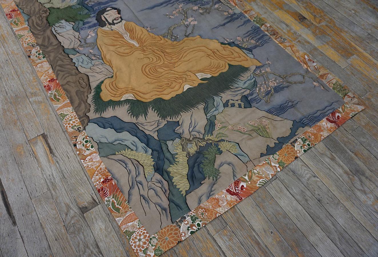 Hand-Woven Mid 19th Century Chinese Silk Kesi Textile ( 3'3