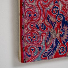 Antique Chinese Textile Wall Art, Early 20th Century Design