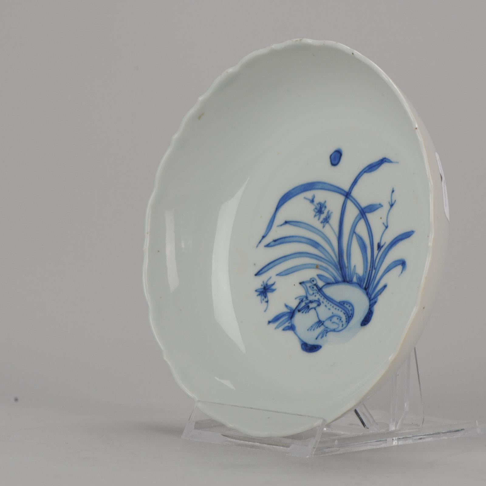 Small plate from the late ming/transitional period with an unusual and very cool scene of a frog. Very High quality. 1620-1650.

6-9-19-1-4

All will be packed neat and sent track and trace airmail with insurance. Packages are always shipped on