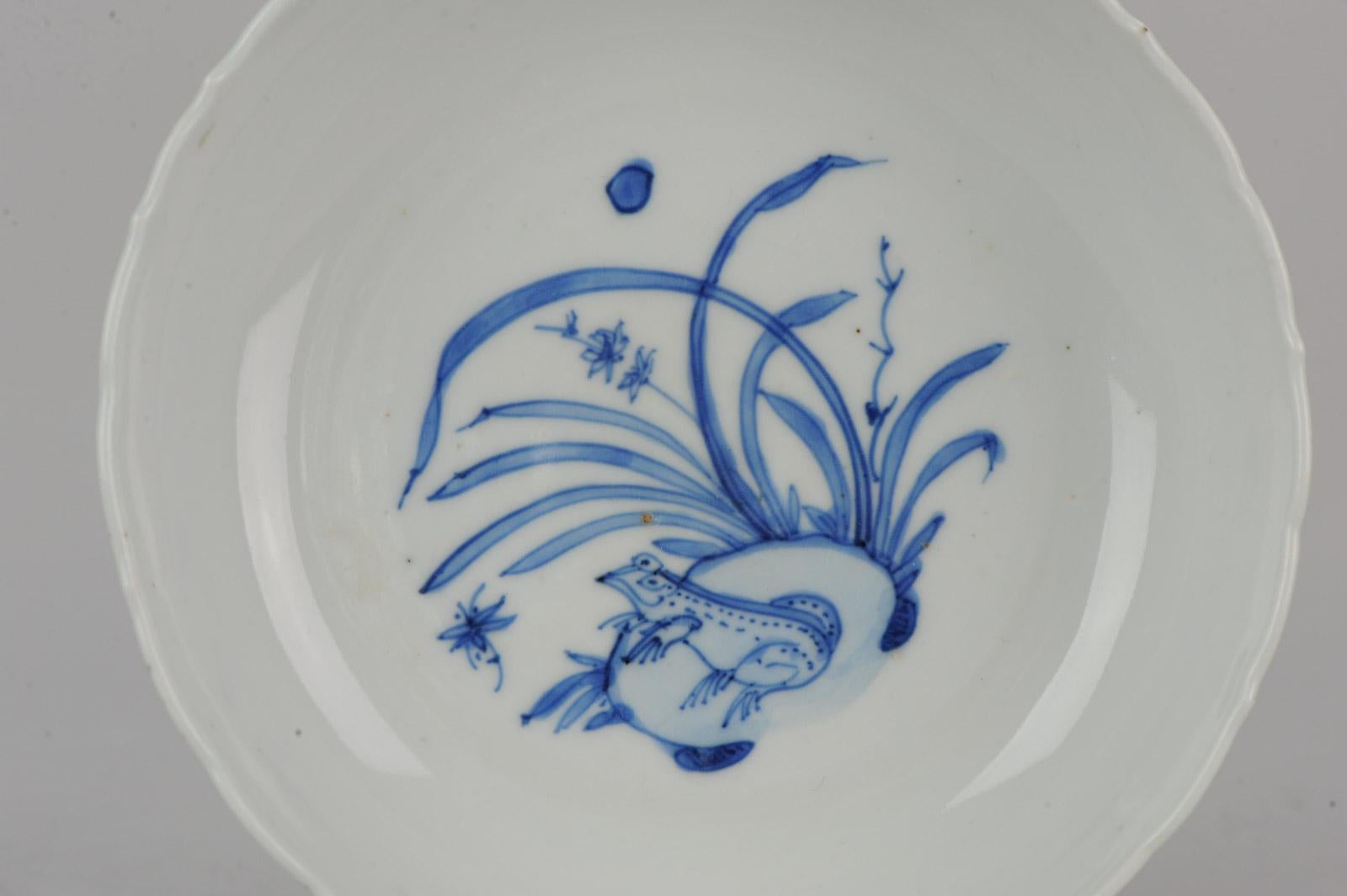 18th Century and Earlier Antique Chinese Tianqi Chongzhen 17th Century Chinese Porcelain Plate Frog