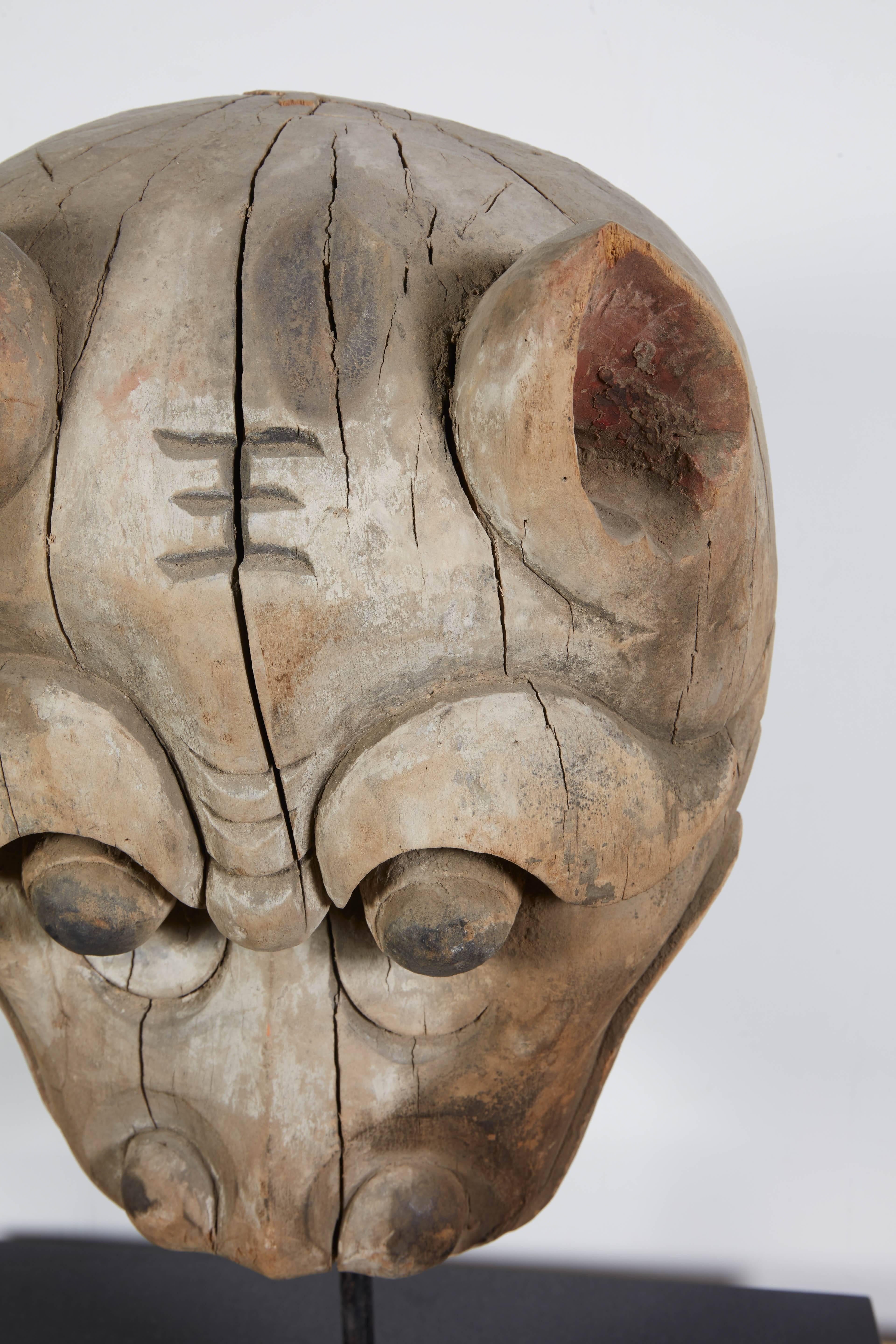 wooden tiger mask