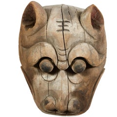 Masque de tigre chinois ancien