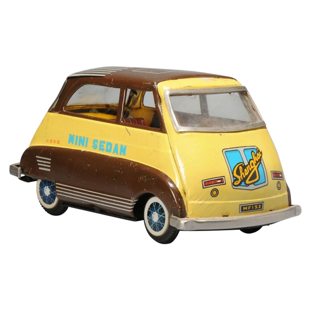 Antico giocattolo cinese di latta Mini Sedan MF152 Shanghai, 1950/1960