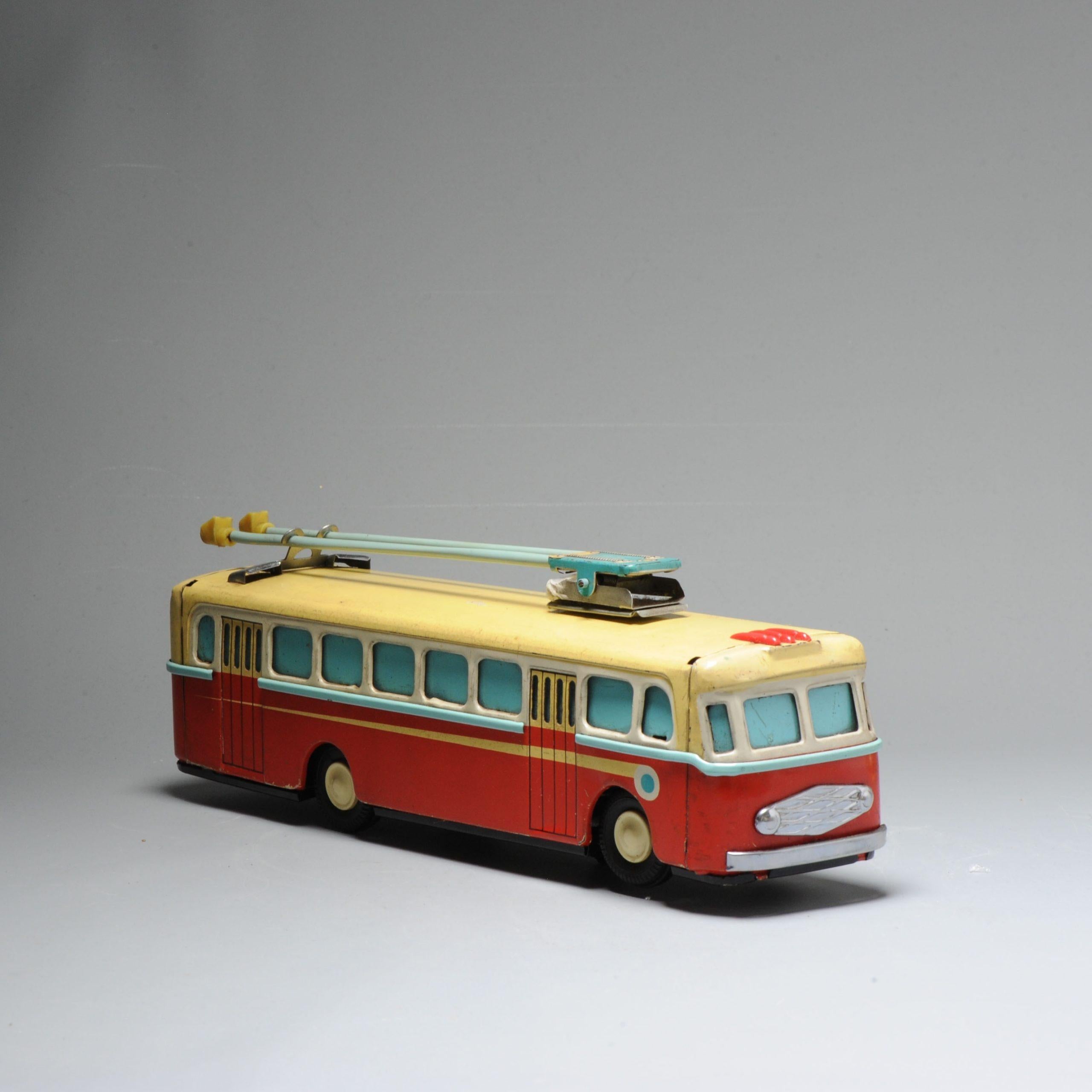 One of the absolute rarest antique Chinese toys made. Antique Red China Tin Toy clockwork. Chinese MS 705 Trolley Bus Shanghai-Rare!

Additional information:
Material: Porcelain & Pottery
Region of Origin: China
Period: 20th