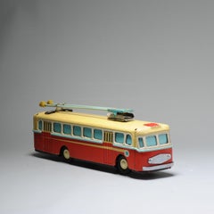 Antique Chinese Tin Toy Chinese MS 705 Trolley Bus Shanghai-Rare, 1950/1960