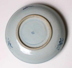 Antique Chinese “Transitional” Ware Blue and White Plate