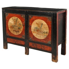 Antique Chinese Two Door Sideboard