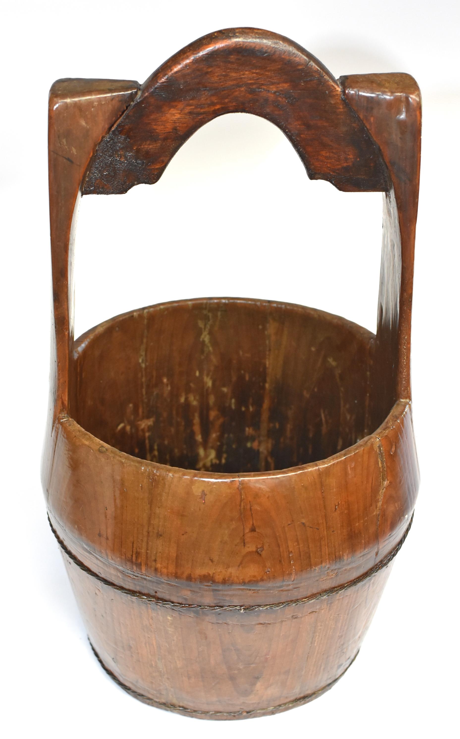 Hand-Crafted Antique Chinese Water Basket