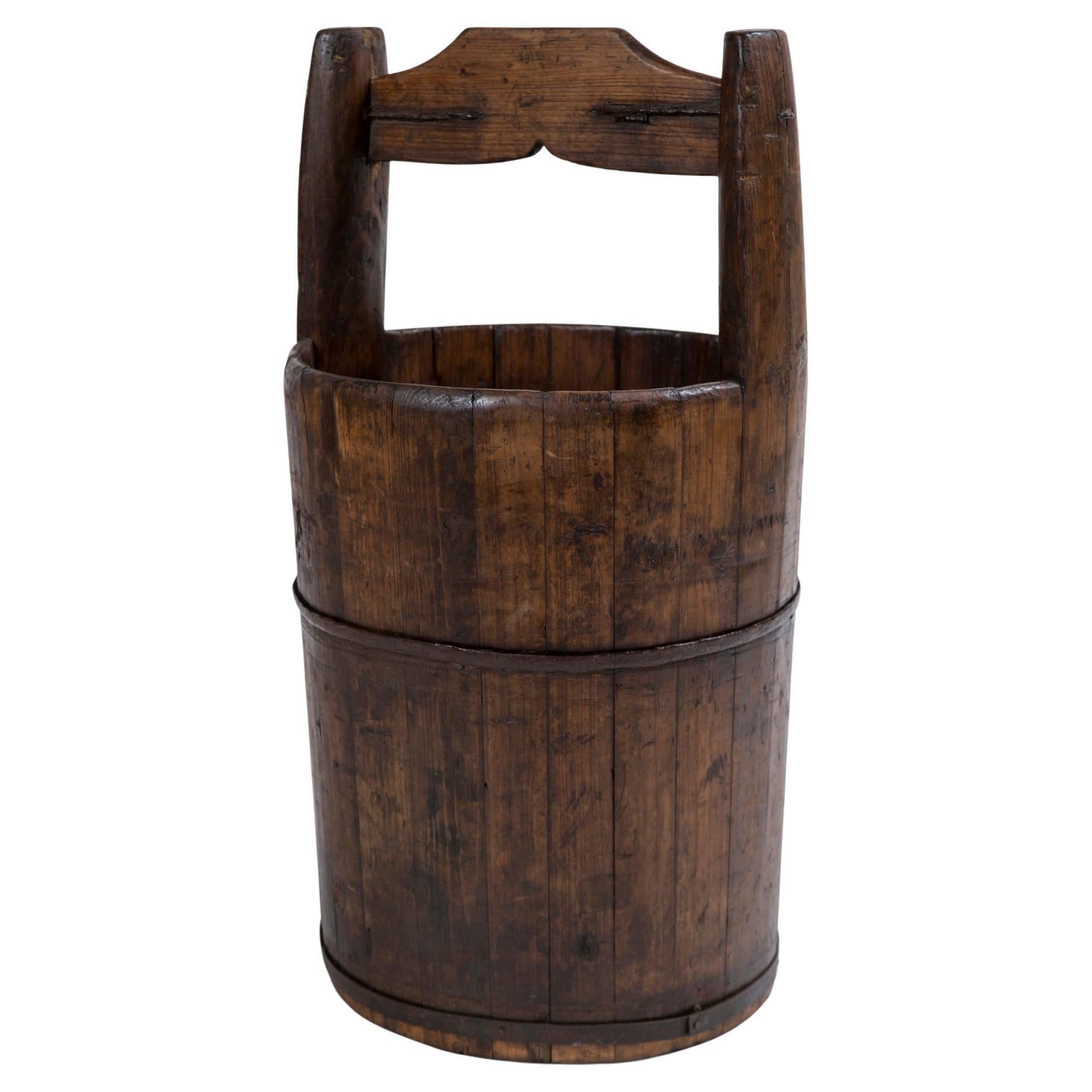 Antique Chinese Water Bucket, Early 20th Century For Sale