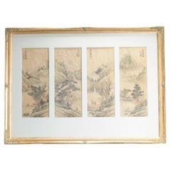 Antike chinesische Aquarellmalerei Classic Literati Qing Dynasty, 19/20th C