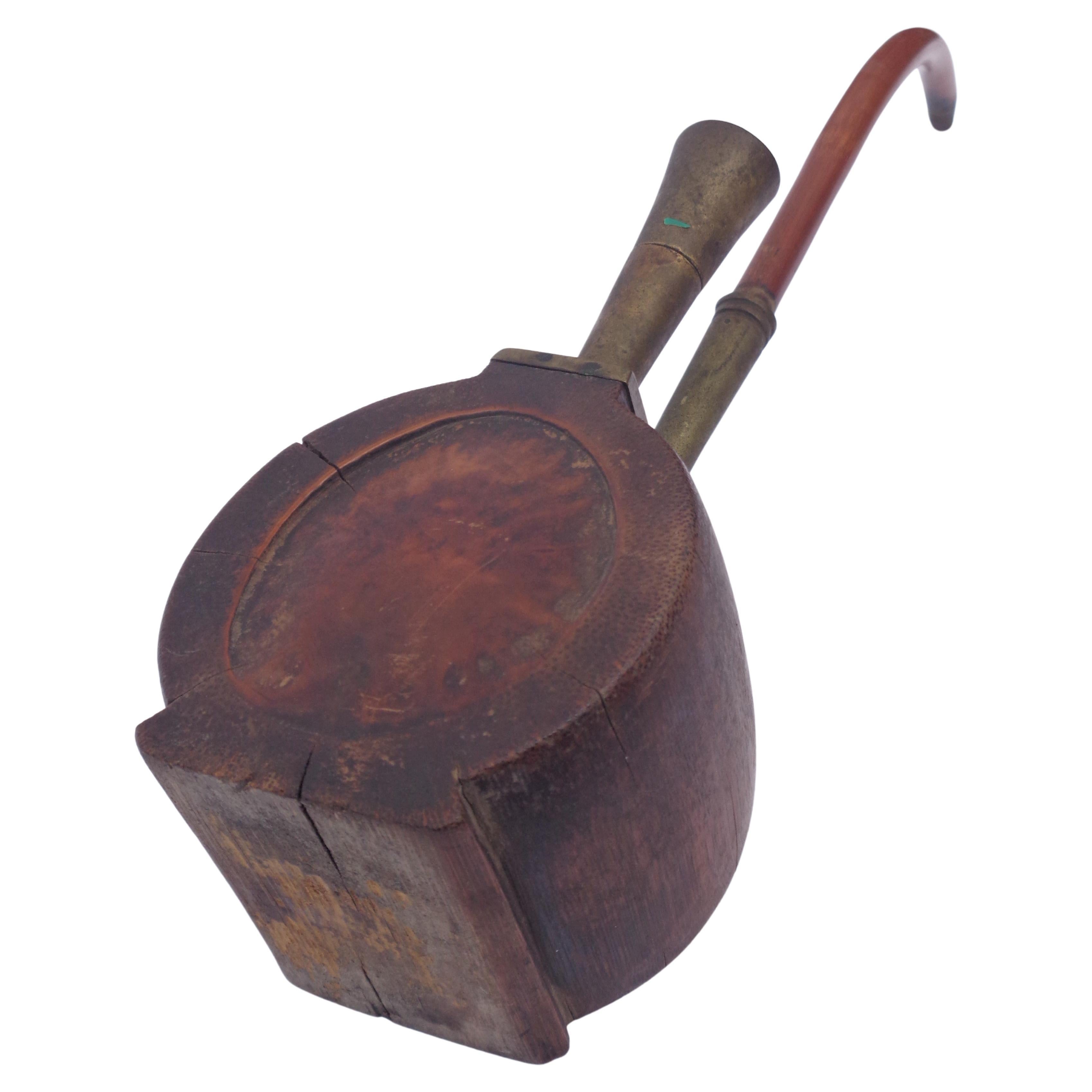  19th Century Chinese Wood Bronze Water Pipe 10