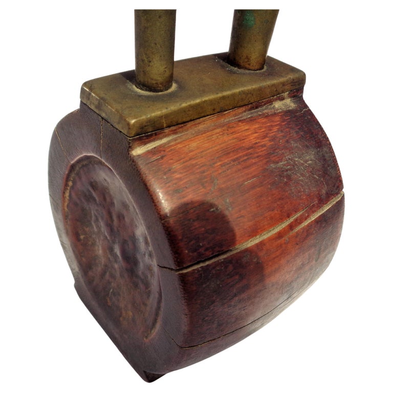 19th Century Chinese Wood Bronze Water Pipe For Sale at 1stDibs