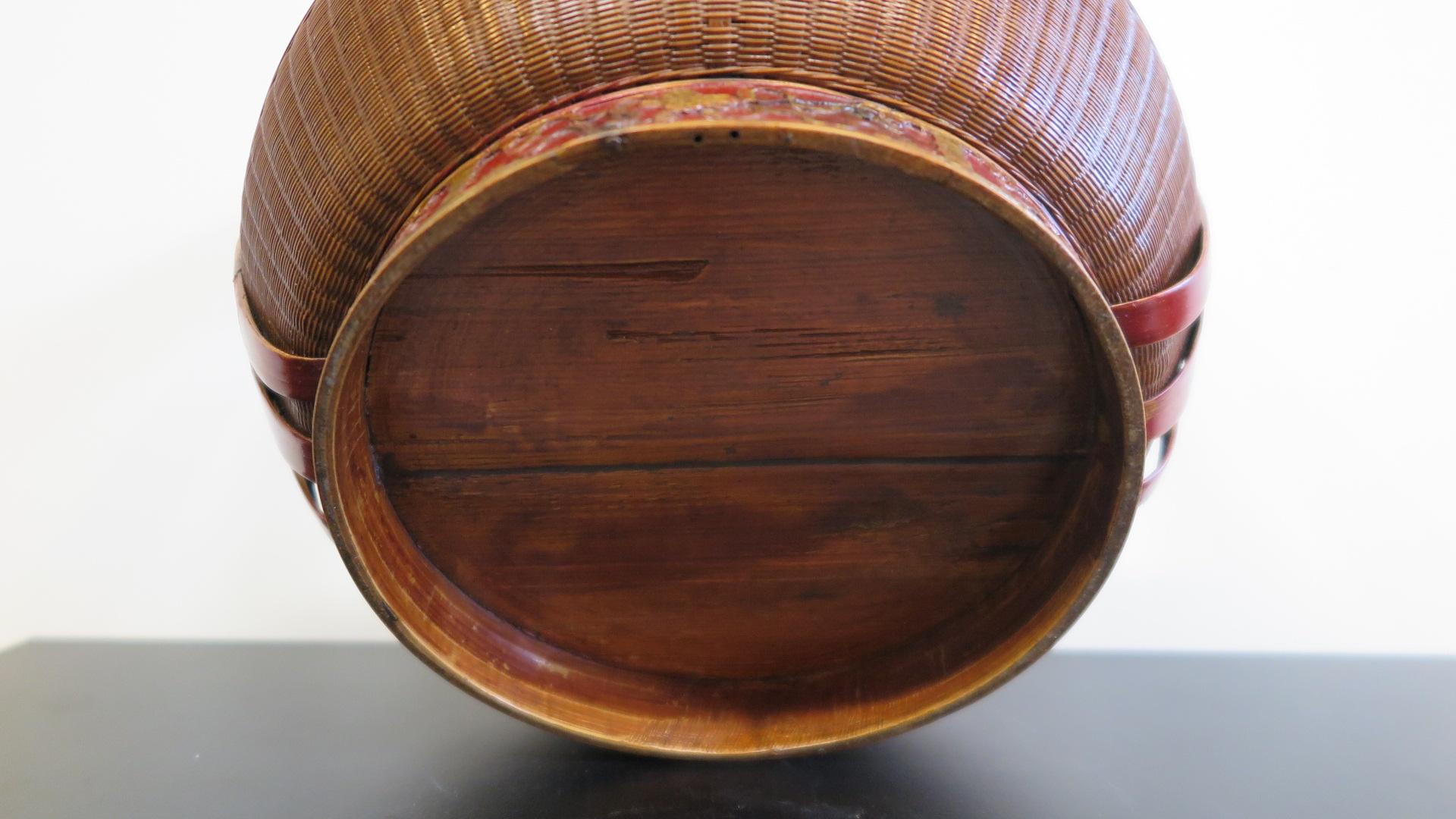 Qing Antique Chinese Wedding Basket  For Sale